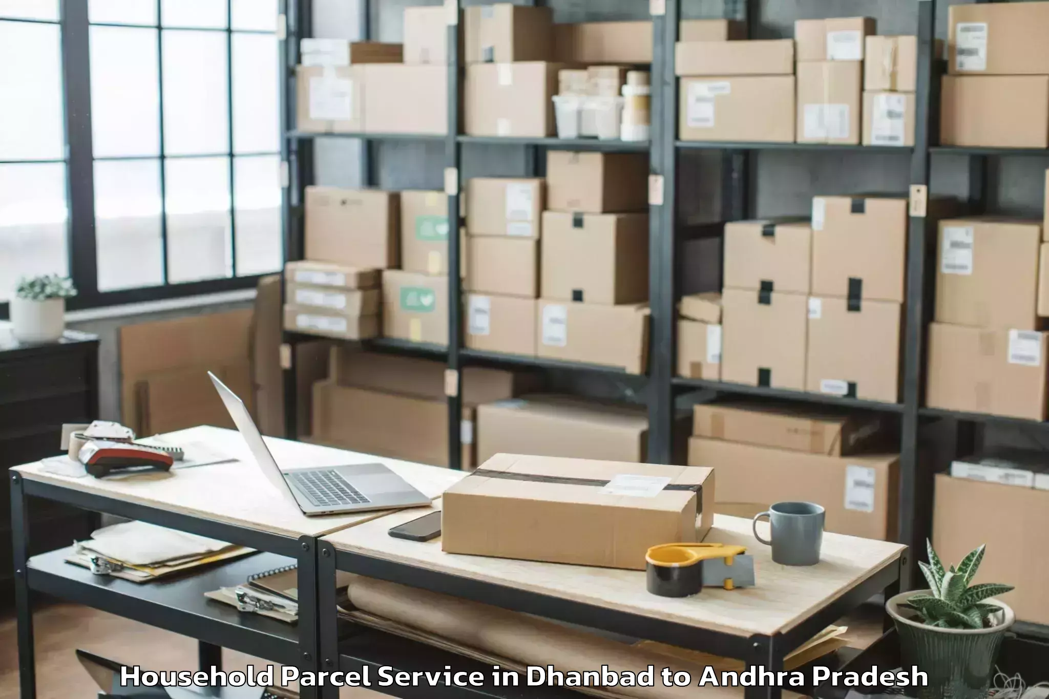 Book Your Dhanbad to Vissannapeta Household Parcel Today